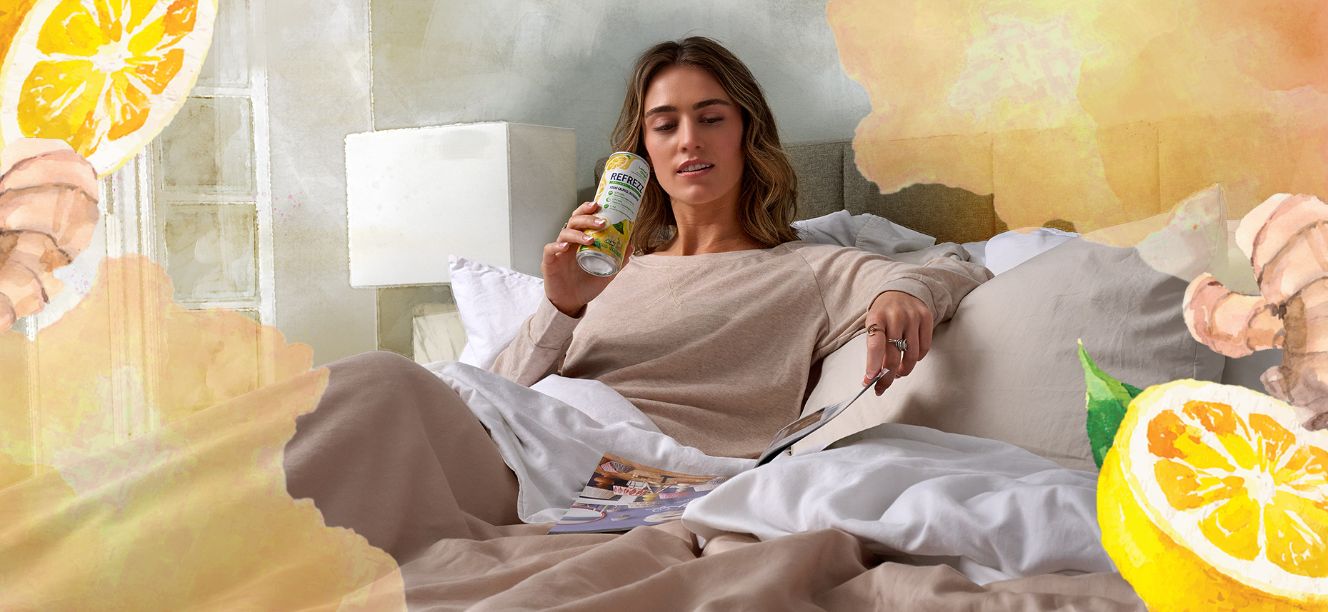 Postbiotic Wellness Soda - Lemon & Ginger | Refrezz – REFREZZ