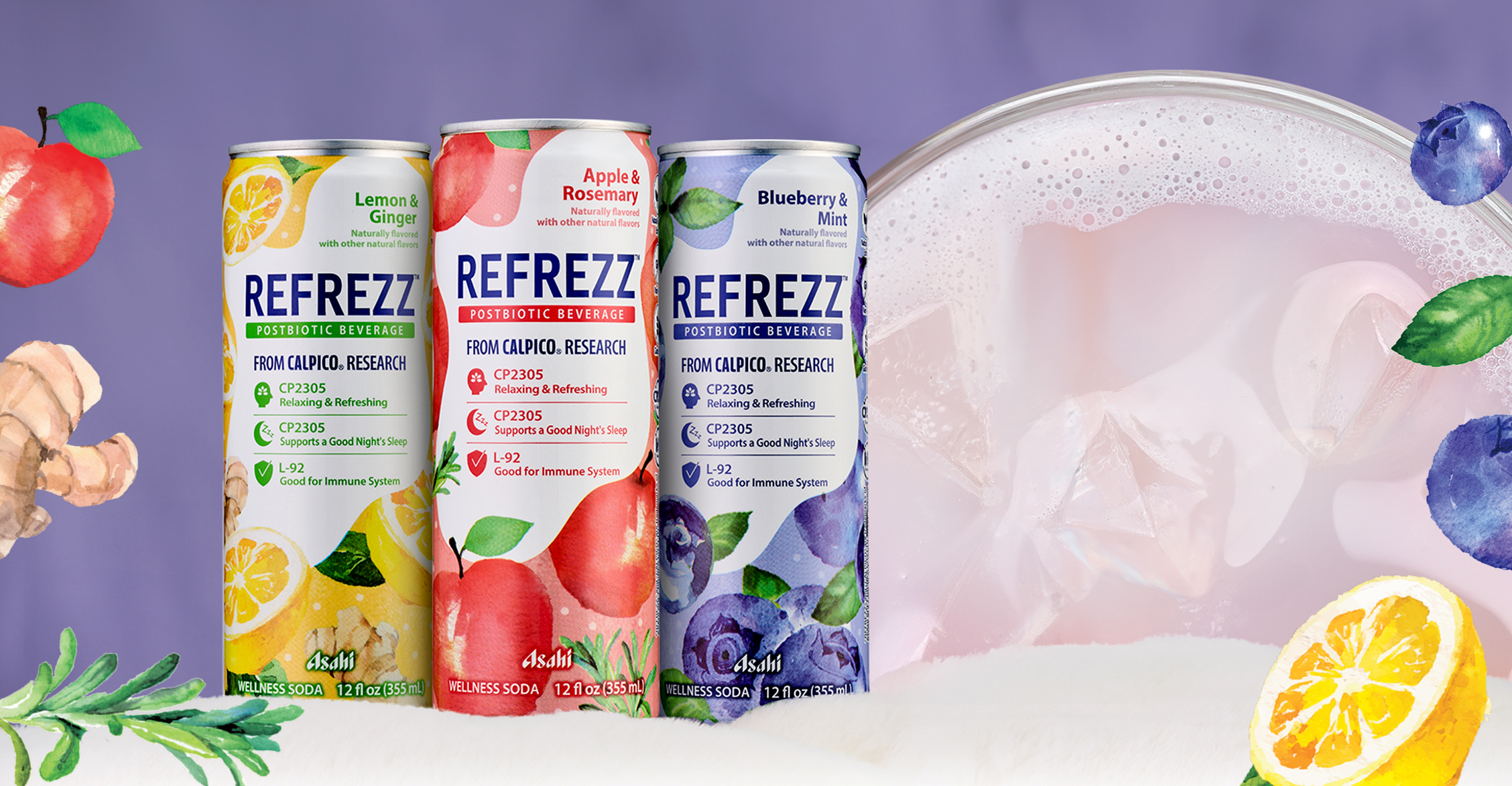 REFREZZ Postbiotic Wellness Soda - Destress to Refresh!